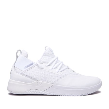 Supra Titanium Mens Low Tops Shoes White UK 86FIN